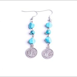 Tree of Life Turquoise Earrings
